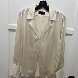 Nili Lotan Cream Silk Blouse